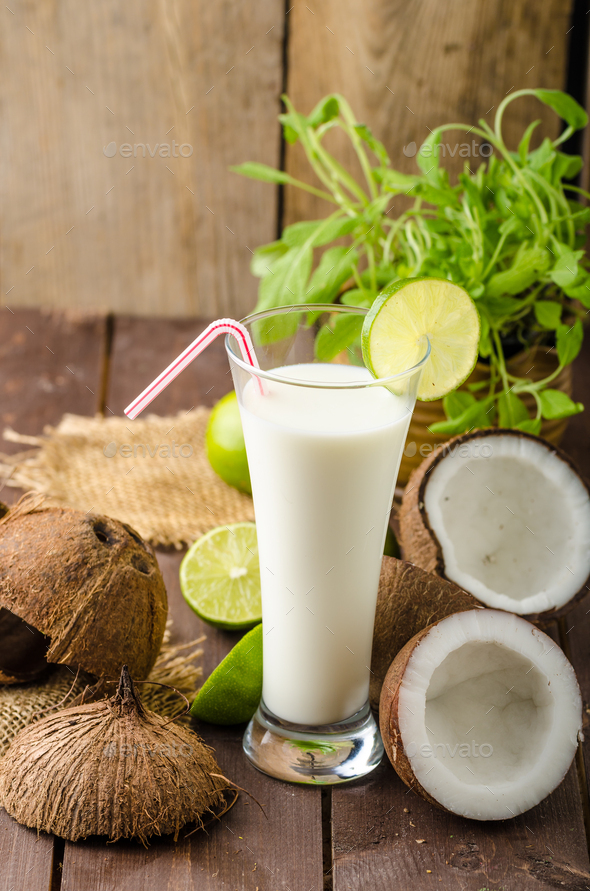 Coconut milk drink Stock Photo by PeteerS PhotoDune